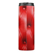 Rote Ledercouch-Textur Thermosbecher (Rückseite)