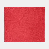 Rote Lederoptik Fleecedecke (Vorderseite (Horizontal))