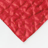 Rote Lederoptik Fleecedecke (Ecke)