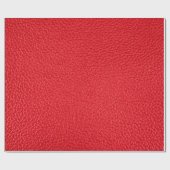 rote Lederoptik Geschenkpapier (Flach)
