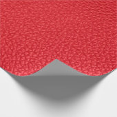 rote Lederoptik Geschenkpapier (Ecke)