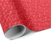 rote Lederoptik Geschenkpapier (Rolleneckpunkt)