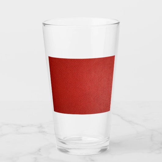 Rote Lederoptik Glas (Vorderseite)