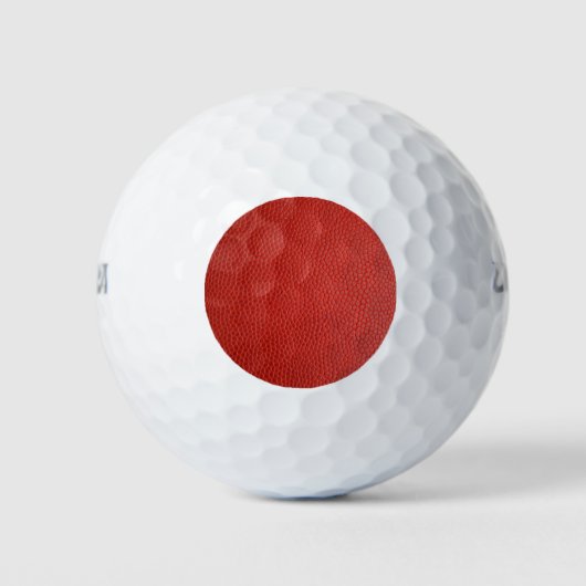 Rote Lederoptik Golfball (Vorderseite)