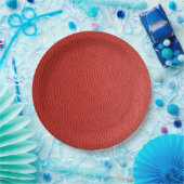 Rote Lederoptik Pappteller (Party)