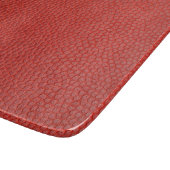 Rote Lederoptik Schneidebrett (Ecke)
