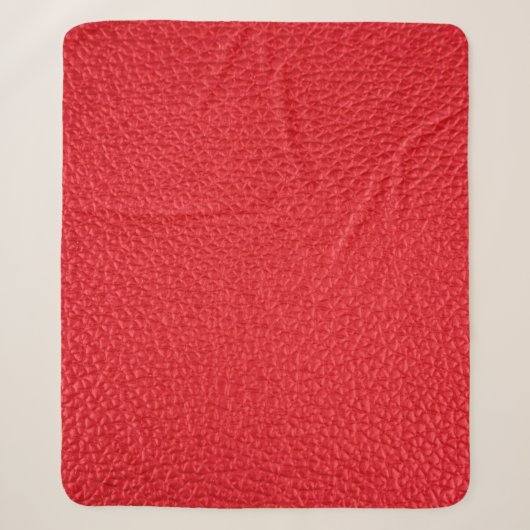 Rote Lederoptik Sherpadecke (Vorderseite)