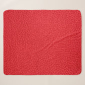 Rote Lederoptik Sherpadecke (Vorderseite (Horizontal))