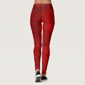 Rote Leggings aus Not in Leder (Rückseite)