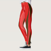 Rote Leggings mit schwarzen Streifen (Links)