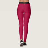 Rote Leggings schwarzer Seitenstreifen oder Farben (Rückseite)