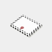 Rote Lehrer Apples schwarze Zickzack Posten-it® Post-it Klebezettel (angewinkelt)