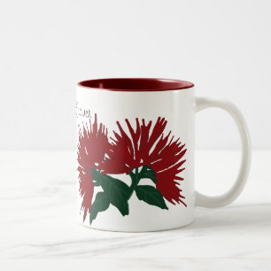 Rote Lehua Blumen-Tasse Zweifarbige Tasse