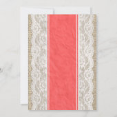 Rote Leinenleinwand-u. Einladung (Rückseite)