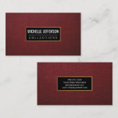 Rote Leinwand | Kunstsammlungen Visitenkarte (Vorne/Hinten)