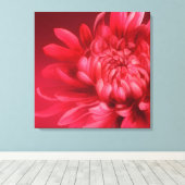 Rote Leinwand mit Blumenmuster, origineller Kunstd (Insitu (Holzboden))
