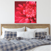 Rote Leinwand mit Blumenmuster, origineller Kunstd (Insitu (Schlafzimmer))