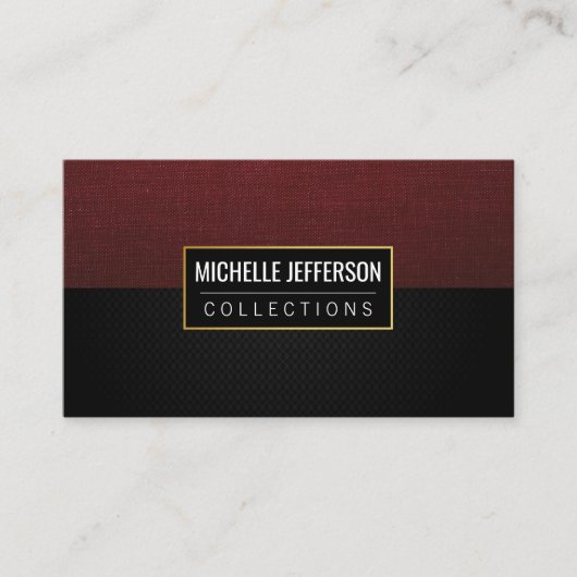 Rote Leinwand | Schwarzes Mesh Visitenkarte (Vorderseite)