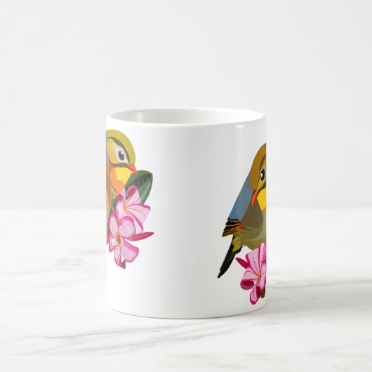 ROTE LEIOTHRIX-VÖGEL KAFFEETASSE (Mittel)