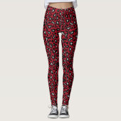 Rote Leopard Leggings (Vorderseite)