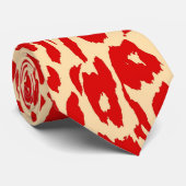 Rote Leopard-Printhaut Krawatte (Gerollt)