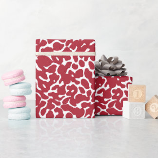 Rote Leopardenhaut Geschenkpapier