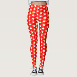 rote Leuchtpunkte Leggings