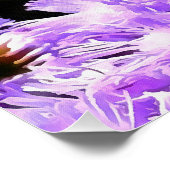 Rote Libelle auf Violet Purple Blumen Poster (Ecke)