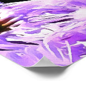 Rote Libelle auf Violet Purple Blumen Poster (Ecke)