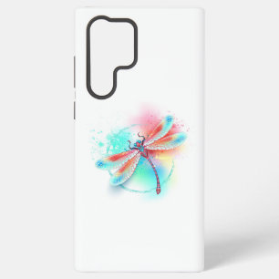 Rote Libelle auf Wasserfarbenhintergrund Samsung Galaxy Hülle