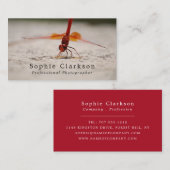 Rote Libelle, Fotograf, Fotografie Visitenkarte (Vorne/Hinten)