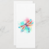 Rote Libelle im Aquarellhintergrund Ankündigung (Vorne/Hinten)