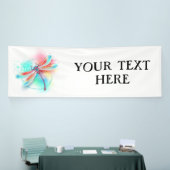 Rote Libelle im Aquarellhintergrund Banner (Messeveranstaltung)