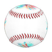 Rote Libelle im Aquarellhintergrund Baseball (Rückseite)