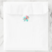 Rote Libelle im Aquarellhintergrund Dreieckiger Aufkleber (Tasche)