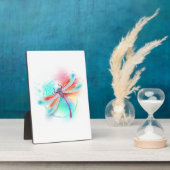 Rote Libelle im Aquarellhintergrund Fotoplatte (Seite)