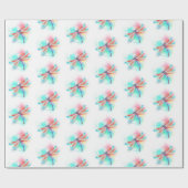 Rote Libelle im Aquarellhintergrund Geschenkpapier (Flach)