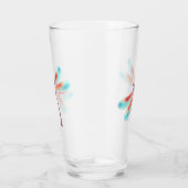 Rote Libelle im Aquarellhintergrund Glas (Rechts)