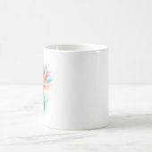 Rote Libelle im Aquarellhintergrund Kaffeetasse (Mittel)
