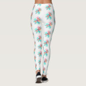 Rote Libelle im Aquarellhintergrund Leggings (Rückseite)