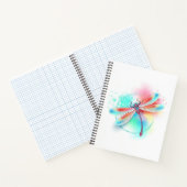 Rote Libelle im Aquarellhintergrund Notizblock (Innenseite)