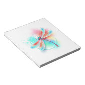 Rote Libelle im Aquarellhintergrund Notizblock (angewinkelt)