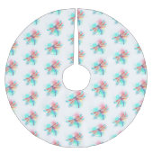 Rote Libelle im Aquarellhintergrund Polyester Weihnachtsbaumdecke (Vorderseite)