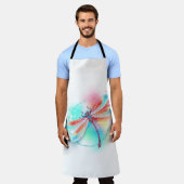 Rote Libelle im Aquarellhintergrund Schürze (Getragen)