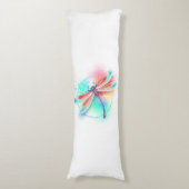 Rote Libelle im Aquarellhintergrund Seitenschläferkissen (Vorderseite Vertikal)