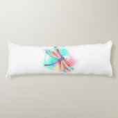 Rote Libelle im Aquarellhintergrund Seitenschläferkissen (Vorderseite)