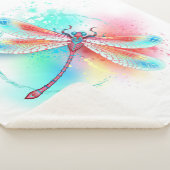 Rote Libelle im Aquarellhintergrund Sherpadecke (3/4)