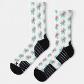 Rote Libelle im Aquarellhintergrund Socken (Links)