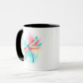 Rote Libelle im Aquarellhintergrund Tasse (Vorderseite Links)