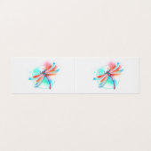 Rote Libelle im Aquarellhintergrund Visitenkarten (Außenseite Aufgefaltet)